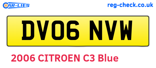 DV06NVW are the vehicle registration plates.