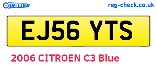 EJ56YTS are the vehicle registration plates.