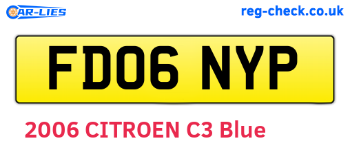 FD06NYP are the vehicle registration plates.