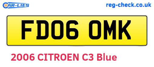 FD06OMK are the vehicle registration plates.