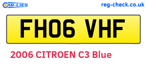 FH06VHF are the vehicle registration plates.
