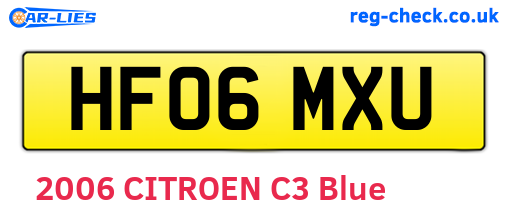 HF06MXU are the vehicle registration plates.