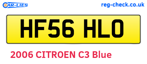 HF56HLO are the vehicle registration plates.