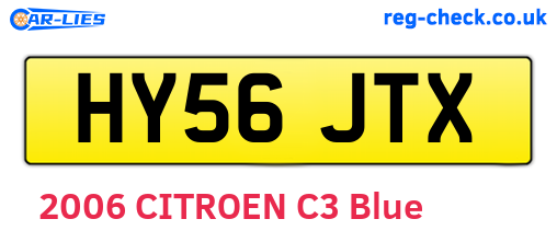 HY56JTX are the vehicle registration plates.