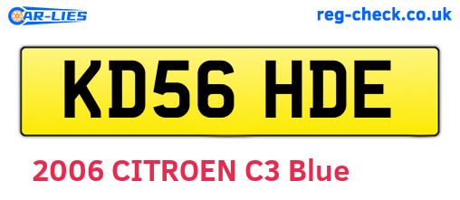 KD56HDE are the vehicle registration plates.