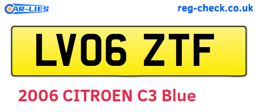 LV06ZTF are the vehicle registration plates.