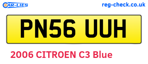 PN56UUH are the vehicle registration plates.