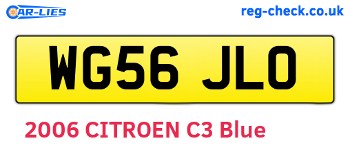 WG56JLO are the vehicle registration plates.