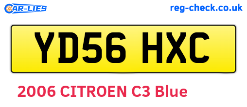 YD56HXC are the vehicle registration plates.