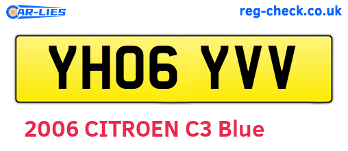YH06YVV are the vehicle registration plates.