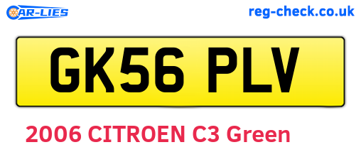 GK56PLV are the vehicle registration plates.