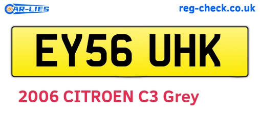 EY56UHK are the vehicle registration plates.