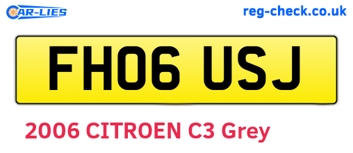 FH06USJ are the vehicle registration plates.
