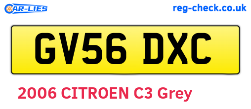 GV56DXC are the vehicle registration plates.