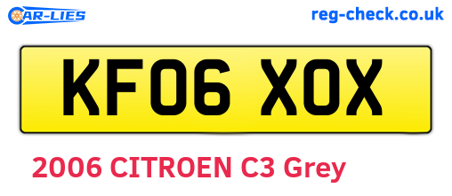 KF06XOX are the vehicle registration plates.