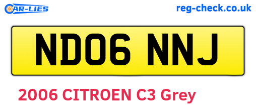 ND06NNJ are the vehicle registration plates.