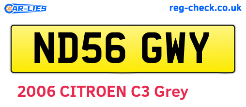 ND56GWY are the vehicle registration plates.
