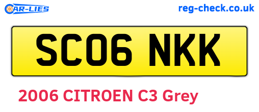 SC06NKK are the vehicle registration plates.