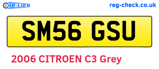SM56GSU are the vehicle registration plates.