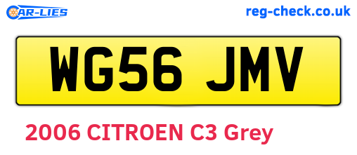 WG56JMV are the vehicle registration plates.