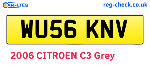 WU56KNV are the vehicle registration plates.