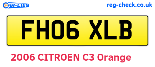 FH06XLB are the vehicle registration plates.