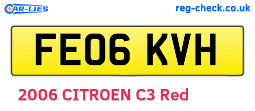 FE06KVH are the vehicle registration plates.