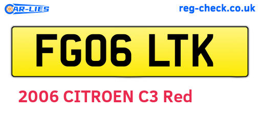 FG06LTK are the vehicle registration plates.