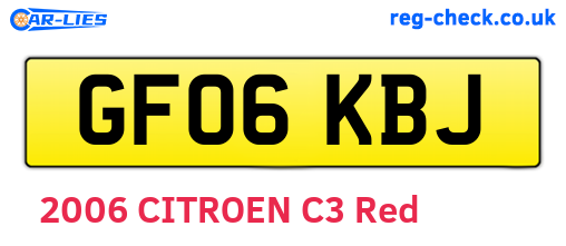 GF06KBJ are the vehicle registration plates.