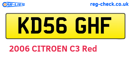 KD56GHF are the vehicle registration plates.