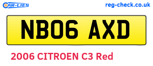 NB06AXD are the vehicle registration plates.