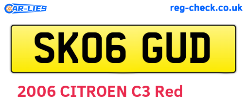 SK06GUD are the vehicle registration plates.
