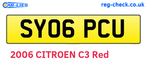 SY06PCU are the vehicle registration plates.