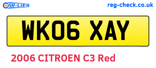 WK06XAY are the vehicle registration plates.