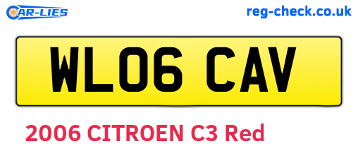 WL06CAV are the vehicle registration plates.