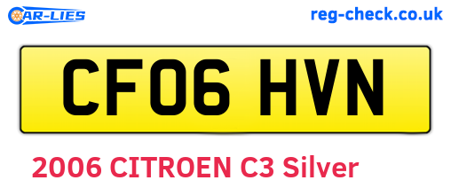 CF06HVN are the vehicle registration plates.