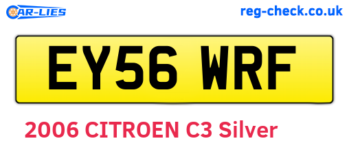 EY56WRF are the vehicle registration plates.