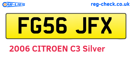 FG56JFX are the vehicle registration plates.