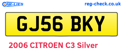 GJ56BKY are the vehicle registration plates.