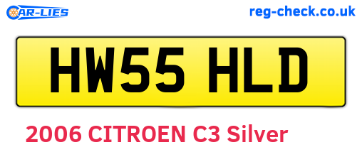 HW55HLD are the vehicle registration plates.