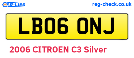LB06ONJ are the vehicle registration plates.