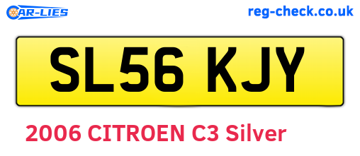 SL56KJY are the vehicle registration plates.