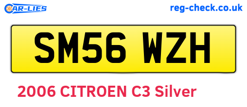 SM56WZH are the vehicle registration plates.
