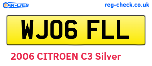 WJ06FLL are the vehicle registration plates.