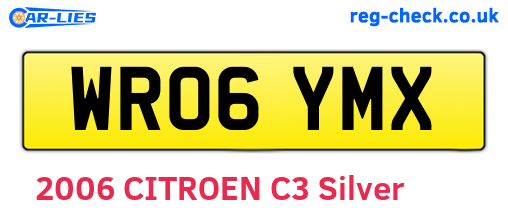 WR06YMX are the vehicle registration plates.