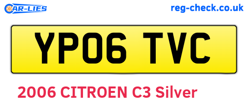 YP06TVC are the vehicle registration plates.