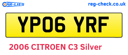 YP06YRF are the vehicle registration plates.