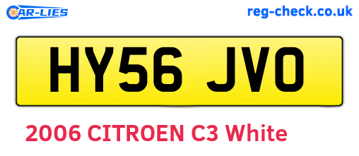 HY56JVO are the vehicle registration plates.