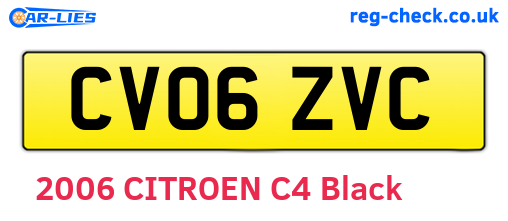 CV06ZVC are the vehicle registration plates.
