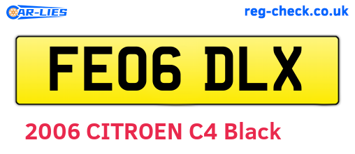 FE06DLX are the vehicle registration plates.